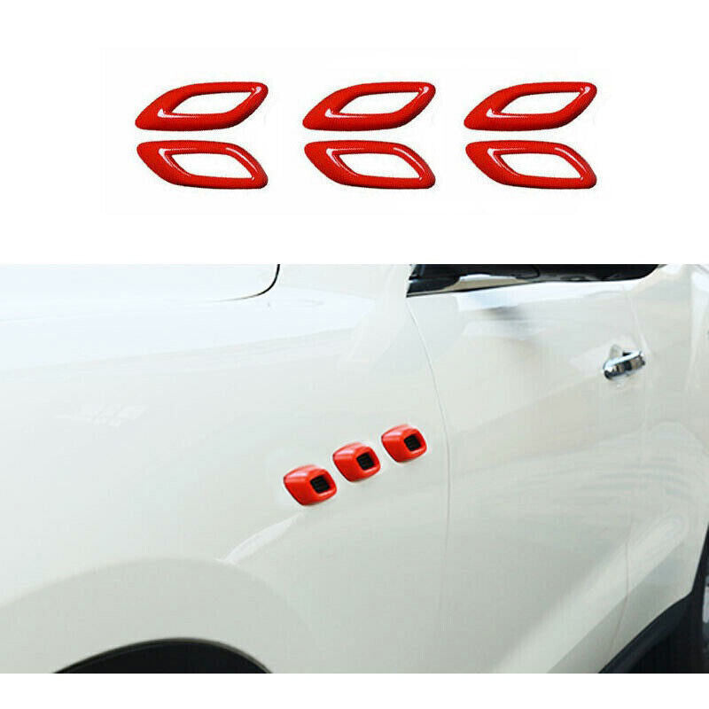 2016-2021 for Maserati for Levante Red Side Wing Air Vent Fender Cover Trim ABS 6X