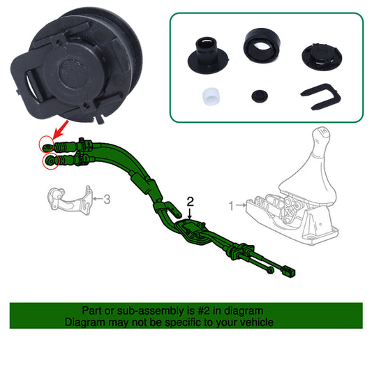 Manual Transmission Shift Selector Lever Cable Bushing for Holden Barina Spark