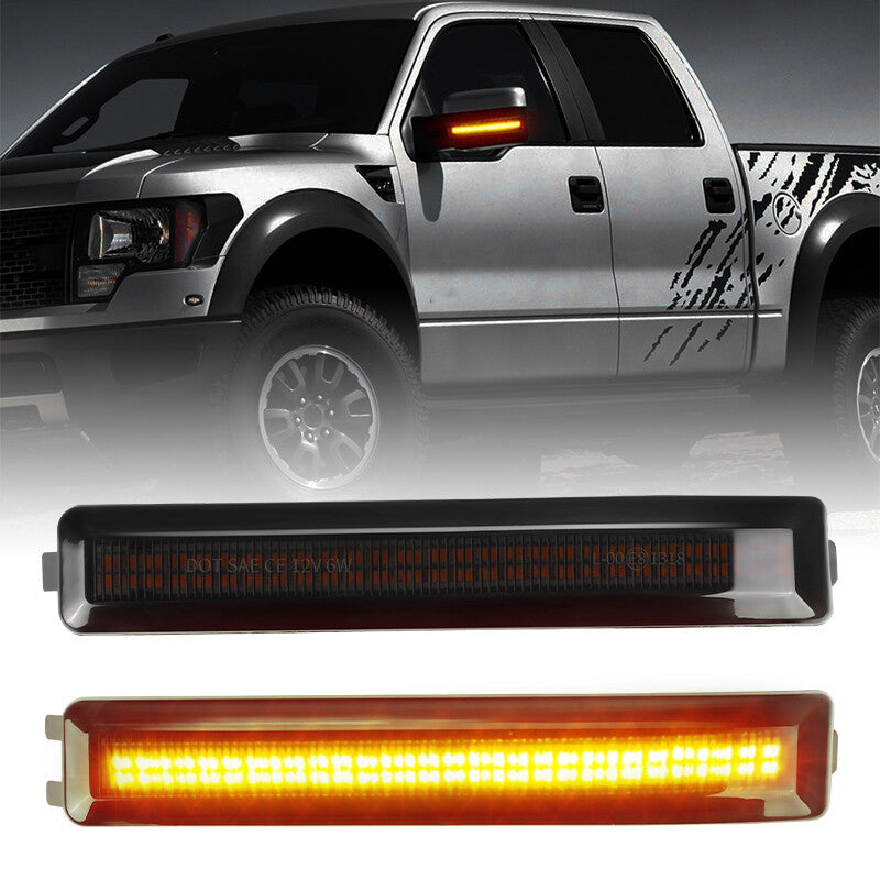 LED Side Mirror Turn Signal Light Lamp Smoked Lens for Ford 2009-2014 F150 F-150