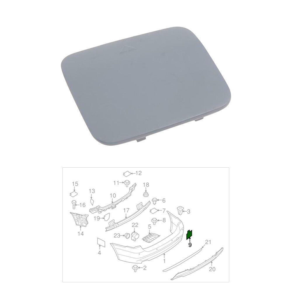 Rear Bumper Tow Hook Cover unpainted for 328i 335i 328i xDrive 335i xDrive Q