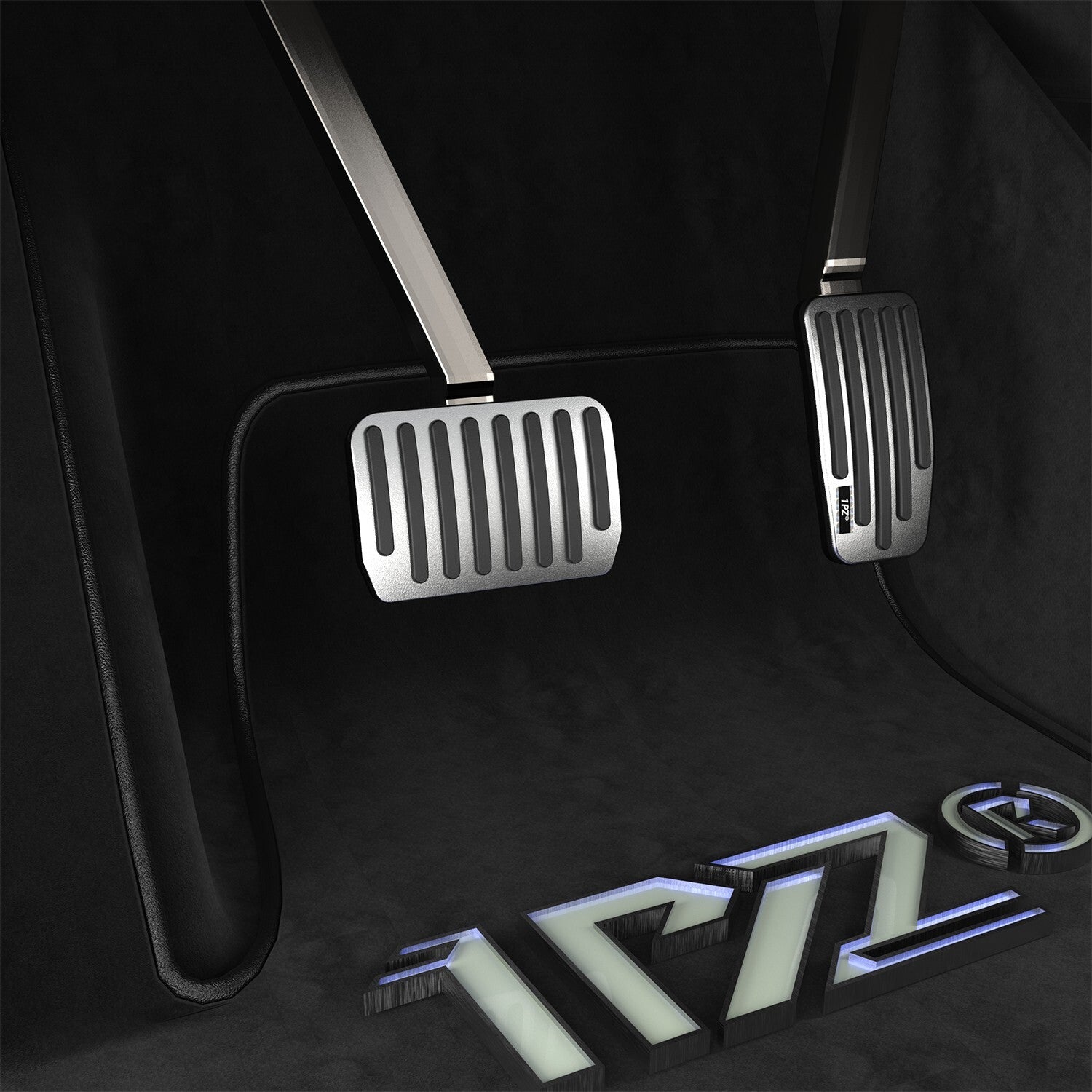 Anti-slip foot pedal pads, aluminum anti-slip protective covers, suitable for Model 3 Y accessories - n