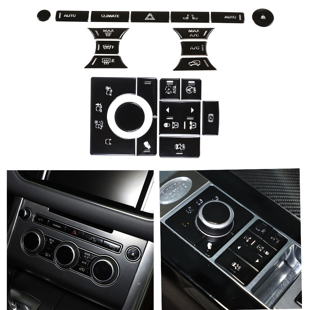 Interior door and window switch cover decoration suitable for Land Rover for Range Rover Sport 2014-17- v