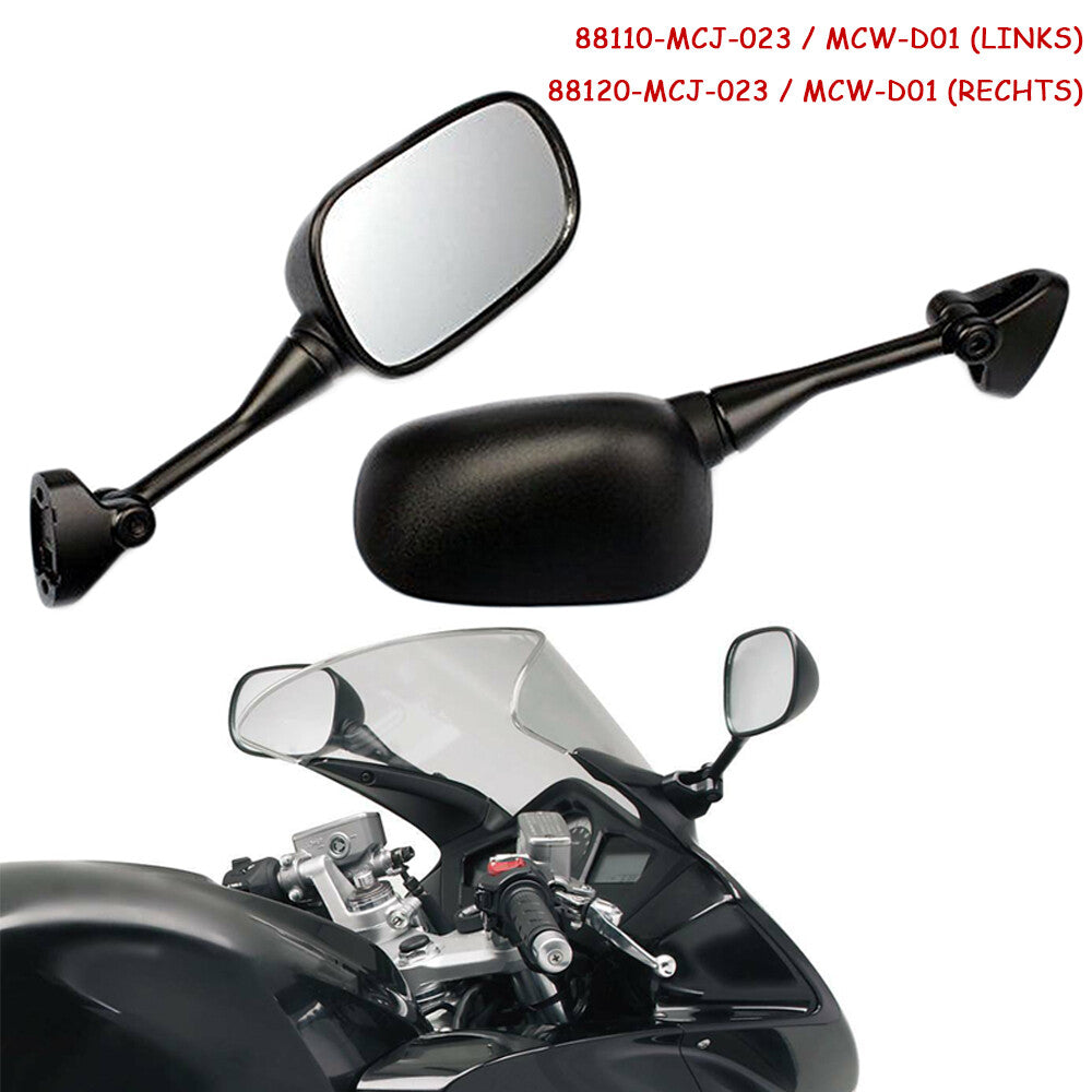 Pair Motorcycle Rear Side View Mirrors for HONDA VFR 800 VFR800 V-TEC 2002-2008 Q