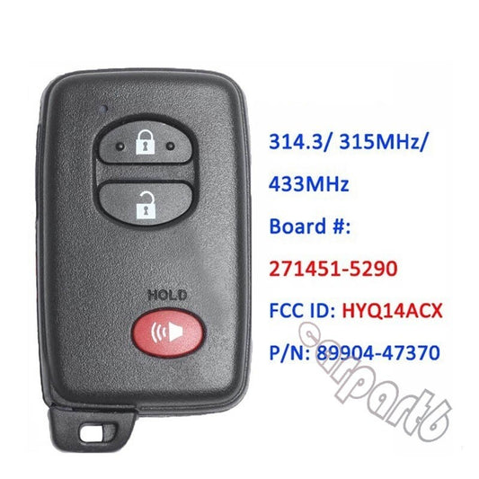 for Smart Remote Key Fob HYQ14ACX - 271451-5290 for Toyota Prius 2010-2013 2014 2015 Q
