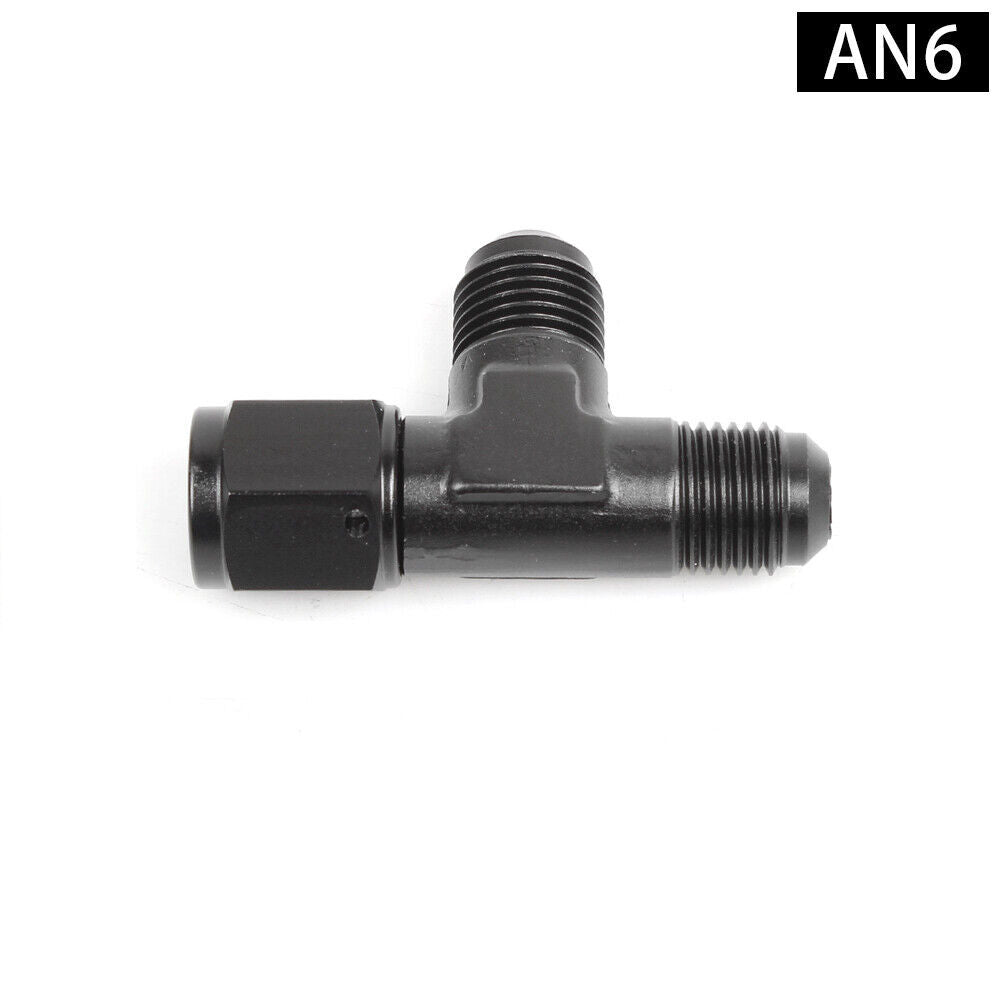 3-Way Tee T-Piece Fitting Adapter AN4 AN6 AN8 AN10 AN12 Female to AN Male BLACK Q
