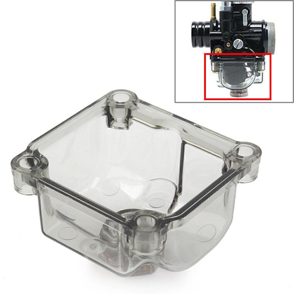 Motorcycle Plastic Transparent Carburetor Bottom Float Bowl Gray for PHBG Carb Q
