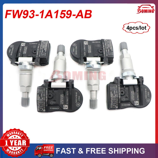 4x TPMS Tire Pressure Monitor Sensor FW93-1A159-AB for Land Rover Discovery LR4