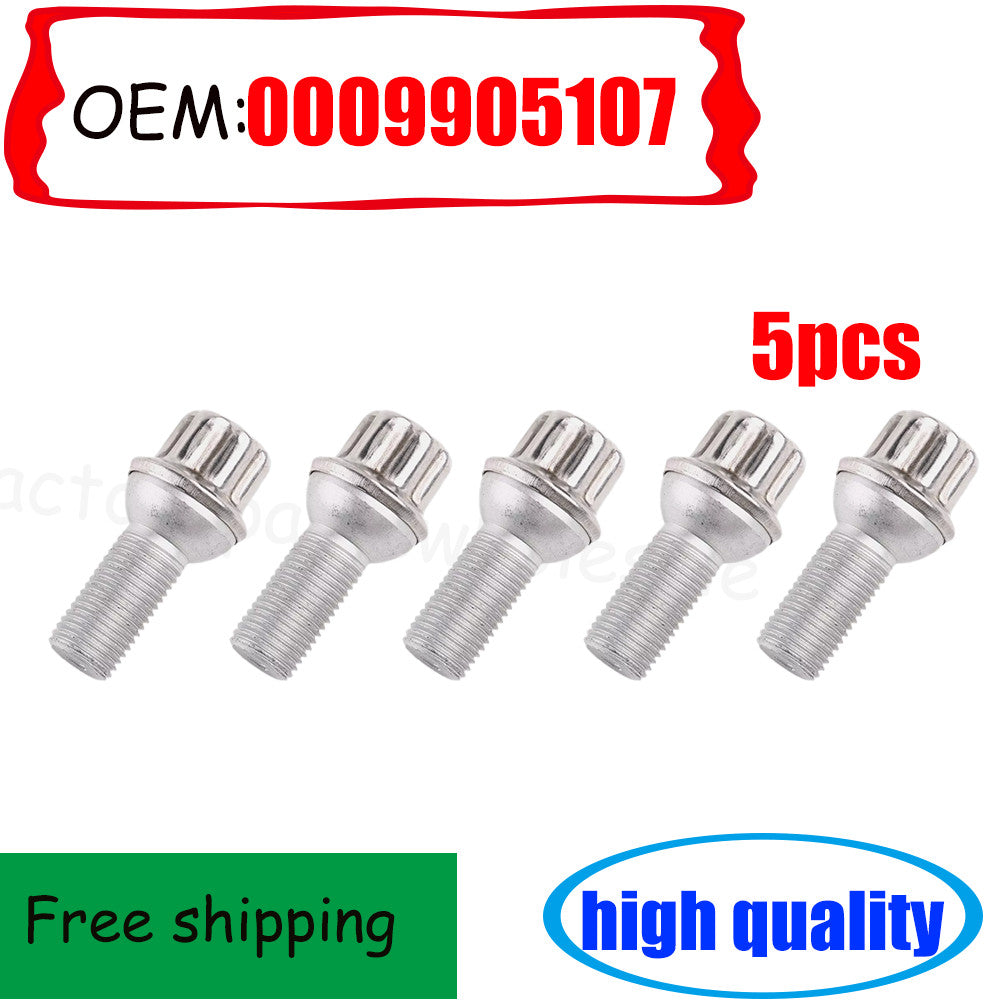 5-piece wheel lug bolt set suitable for S350 S430 S450 S500 S600 S55 AMG n