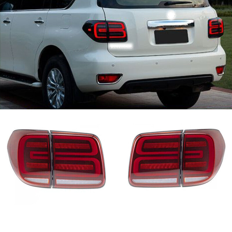 For 12-19 Patrol Y62 SUV Rear Tail Light Assembly Modification LED Red v