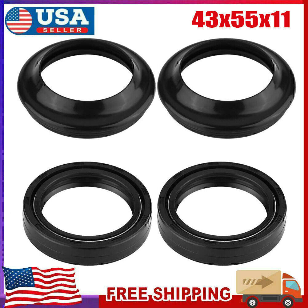 Set Front Fork Damper Shock Absorber Fork Dust And Oil Seal For Motorcycle NEW