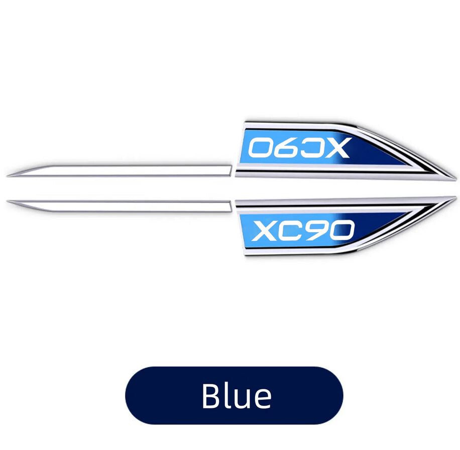 for Cadillac ATS DTS XT4 Side Fender Badge Sticker Silver 6.2cm x 2.4cm- v