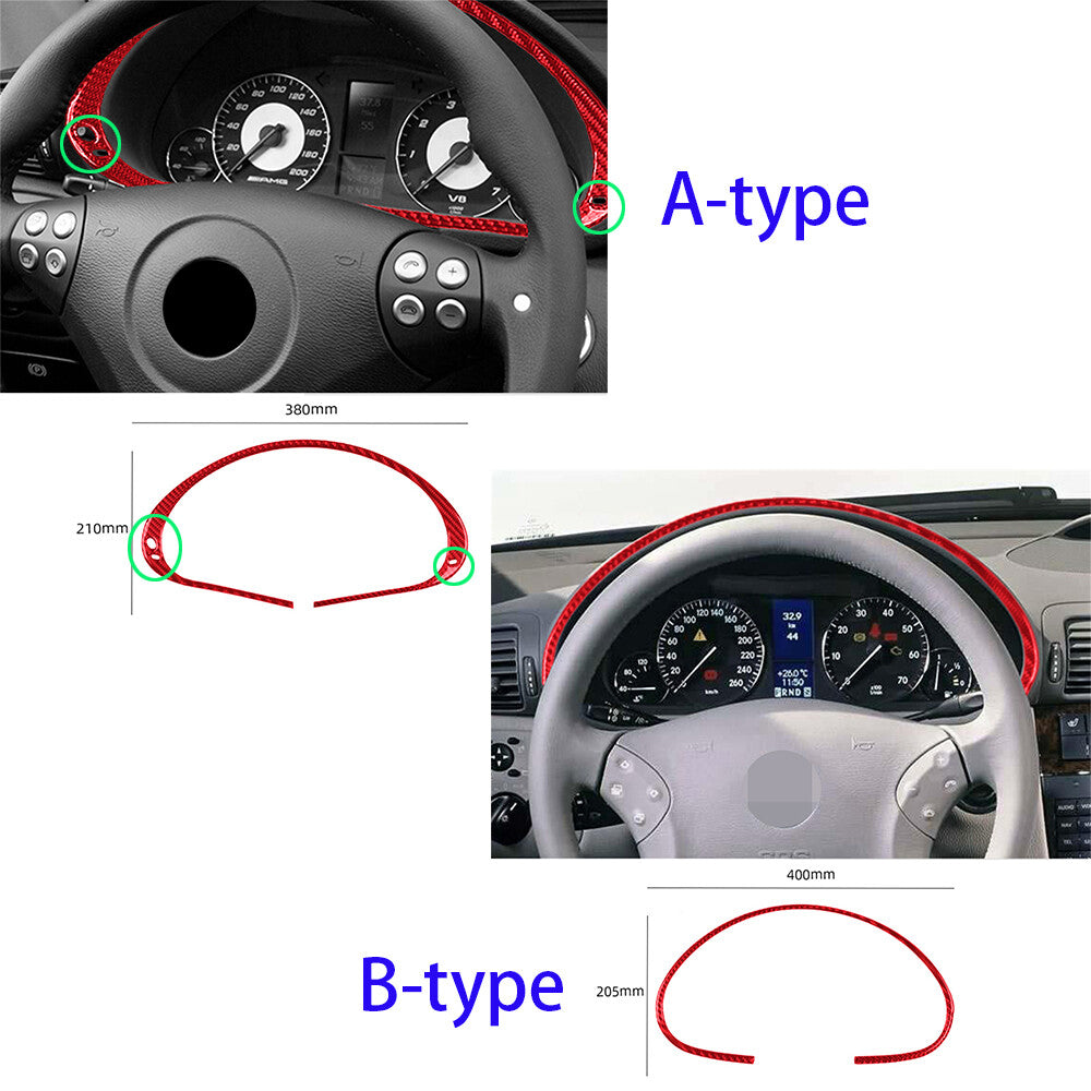 Carbon Fiber Inner Dashboard Speedmeter Panel Trim for Benz C Class W203 2005-07