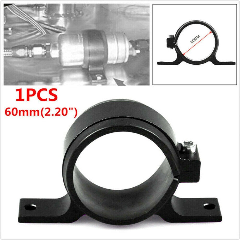 1x 60mm Car External Fuel Pump Filter Bracket Mounting Clamp Cradle Holder Black n