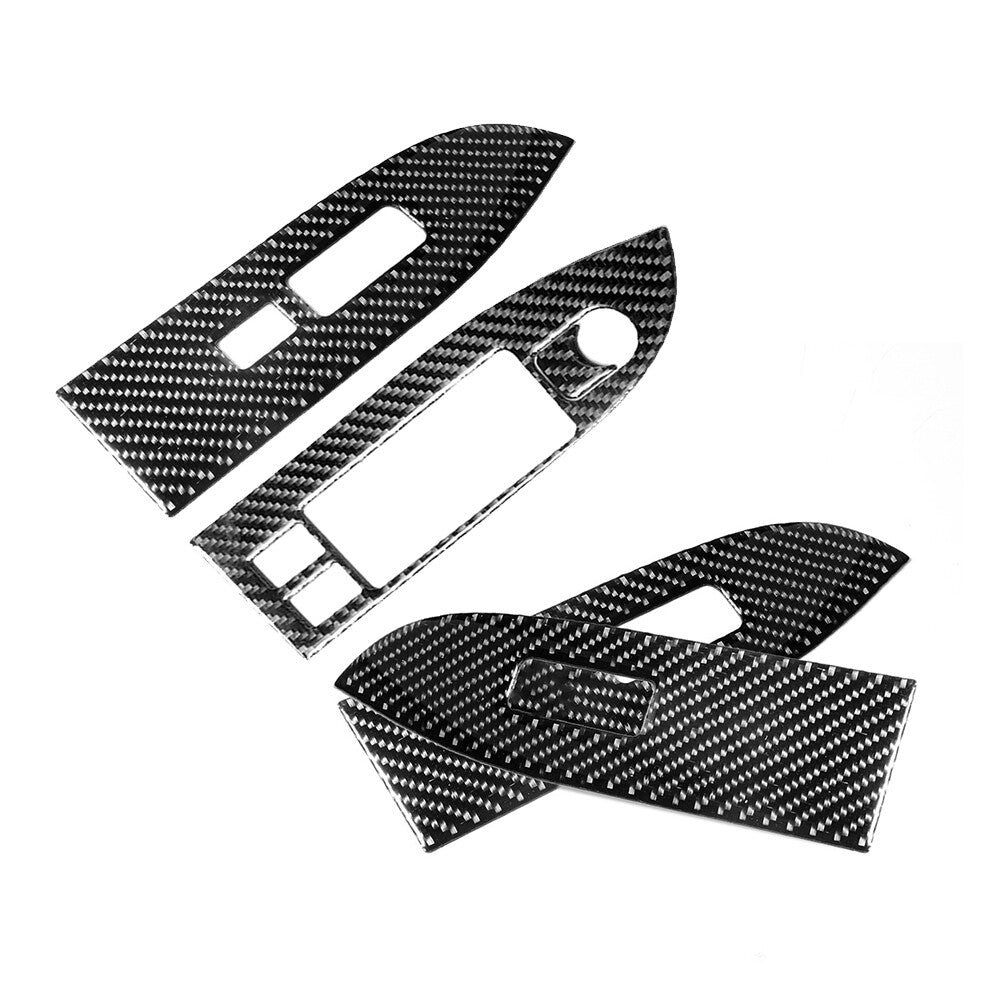 4Pcs Driver Dashboard Trim Strip Cover Carbon Fiber for Chrysler 300 2015-2017 v