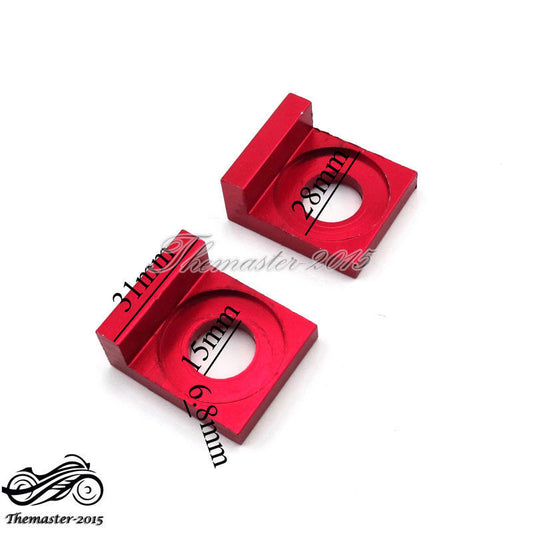 Chain Axle Tensioner Adjuster 15mm For SSR XR50 CRF70 KLX TTR IMR Pit Dirt Bike Q