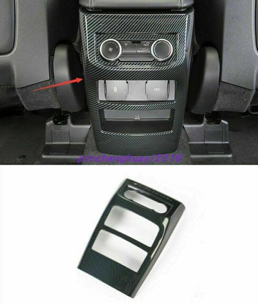 for Ford Explorer 2020-22 Carbon Fiber Rear air outlet vent Anti-kick panel trim