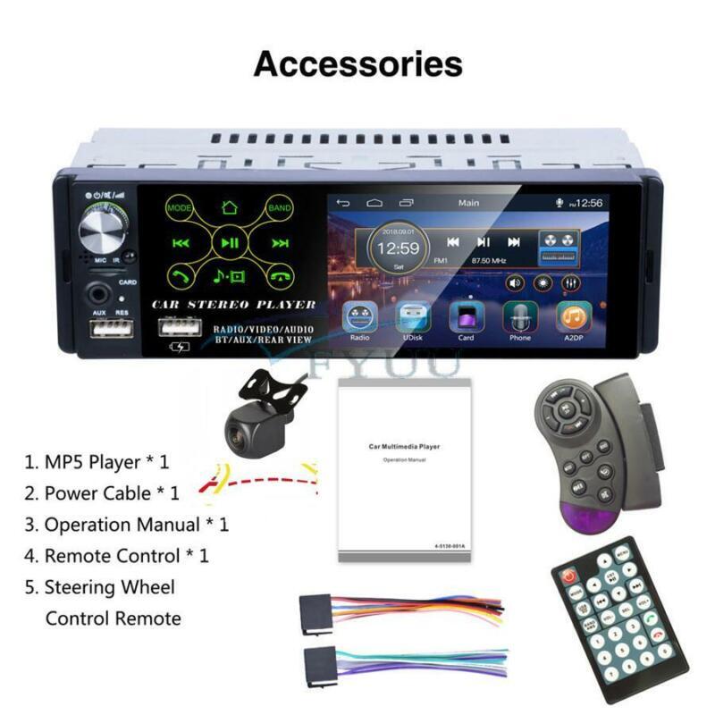 4.1-inch touchscreen car Bluetooth AM/FM radio player + for smart dynamic camera n