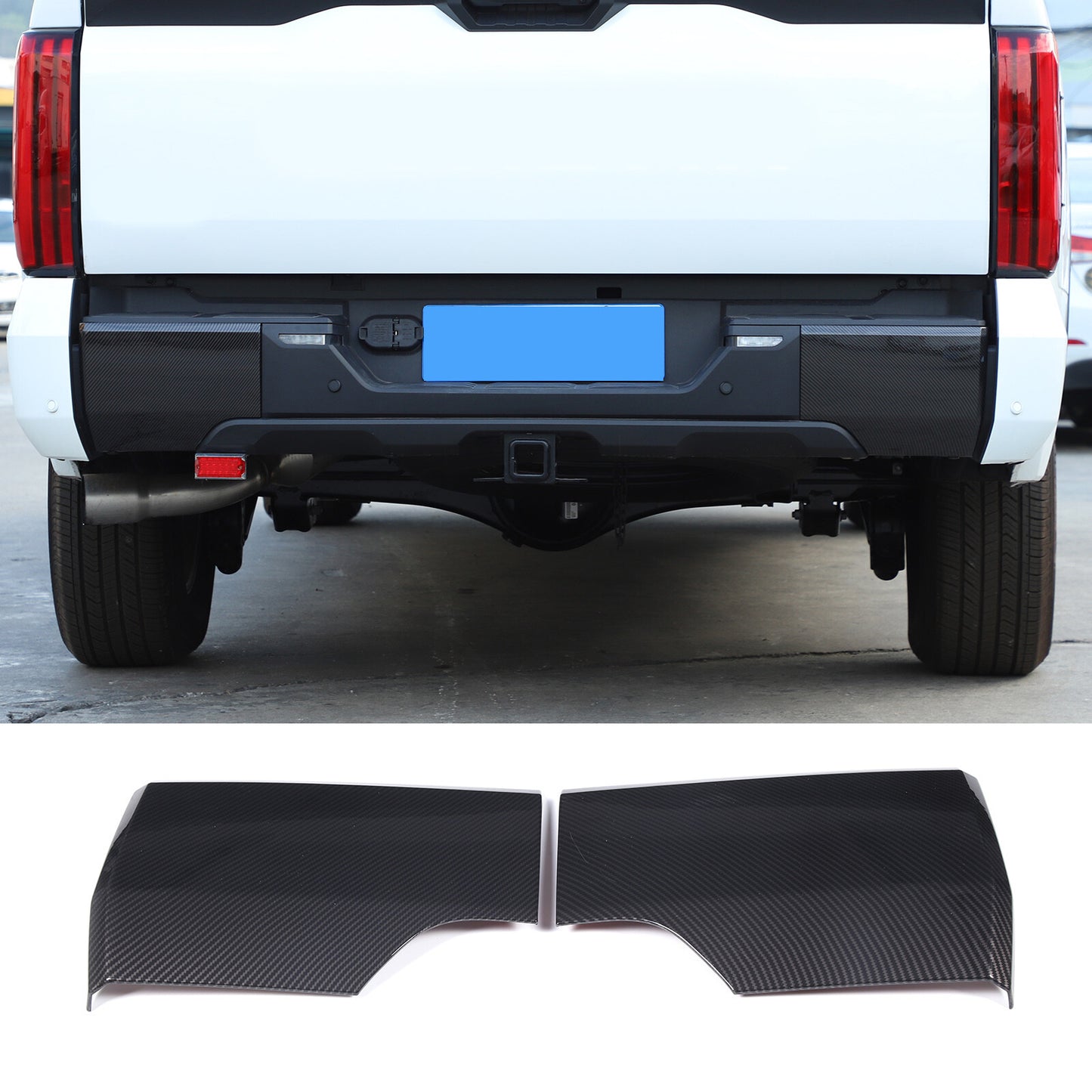 Carbon Fiber rear bumper corner cover trim with ABS, suitable for Tenderloin 2022-2024. n