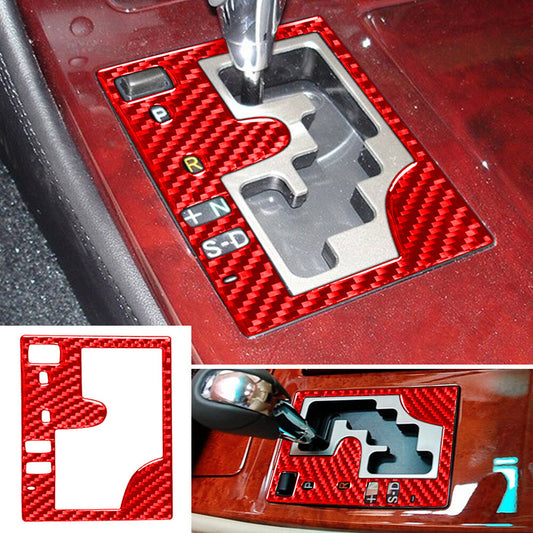 Red Carbon Fiber Interior Central Gear Shift Panel Cover For Luxus GS 2006-2011
