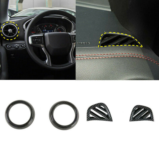 4PCS Front Dashboard Air Outlet Vent Cover Trim for Chevrolet Blazer 2019-2022