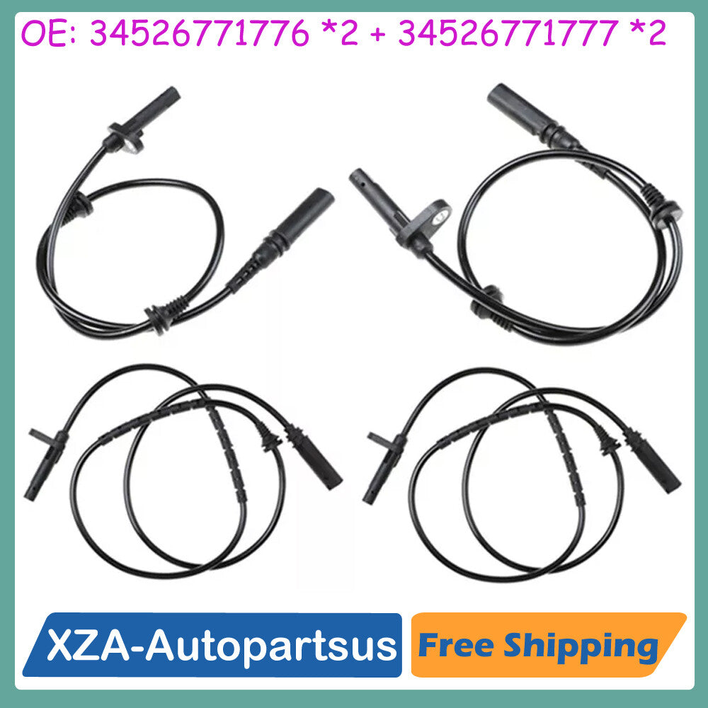 4Pcs Front Rear ABS Wheel Speed Sensors for BMW X5 X6 E70 E72 E71 F15 F16