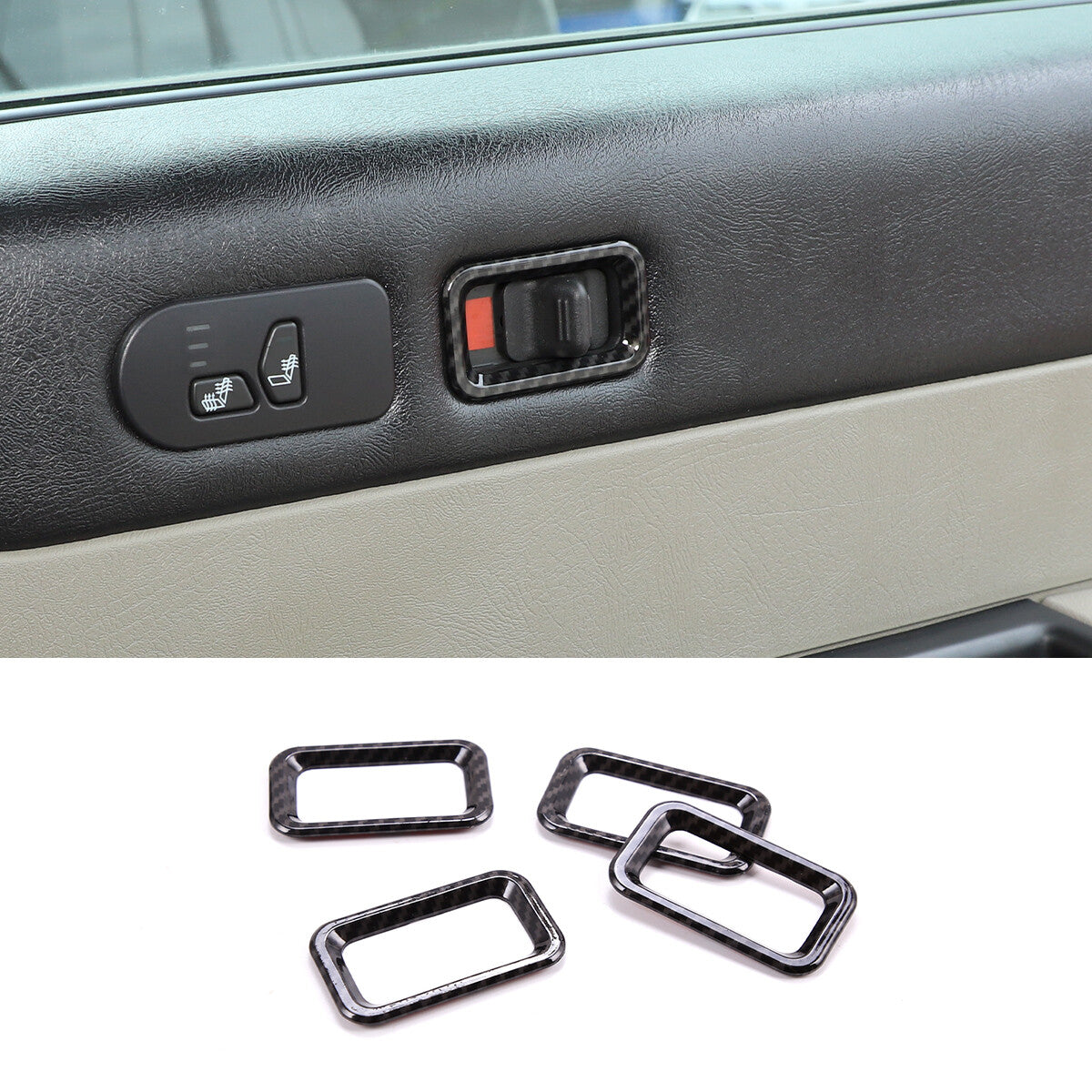 Smooth black ABS car exterior rear mirror cover suitable for Subaru WRX 2021-2023 - v