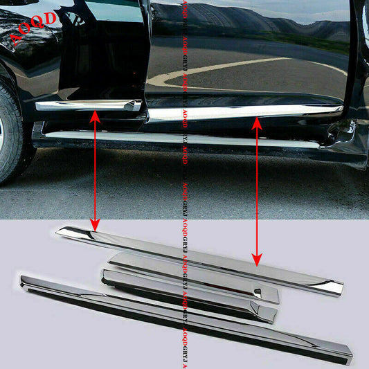 4X Chrome Door Body Molding Covers Trim for Toyota for Land Cruiser LC200 2008-2020