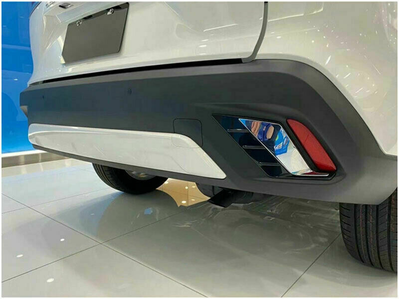 for Toyota for Corolla Cross 2022-2024 Chrome Rear Bumper Reflector Fog Light Cover