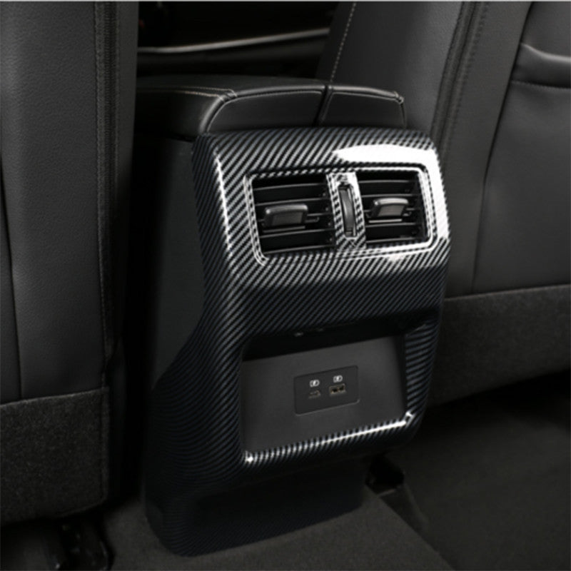 for Nissan Rogue 21-23 Carbon Fiber Rear Row Air Outlet Vent Frame Cover Trim 1P