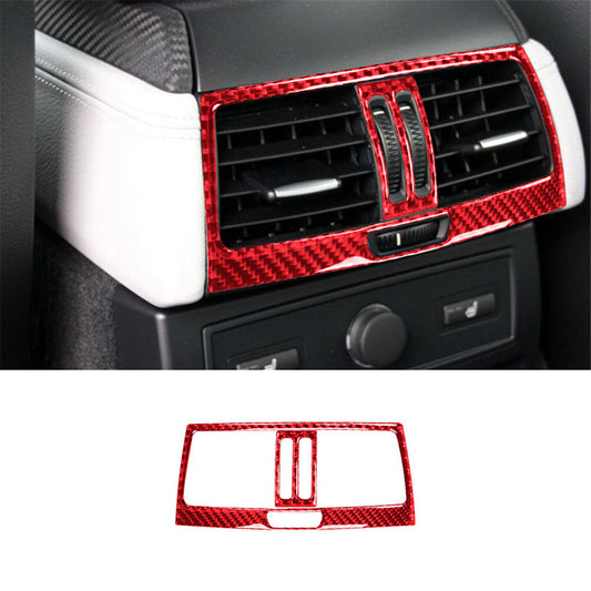 Red carbon fiber rear vent outlet for BMW X5 E70 X6 E71 2008-13 type C