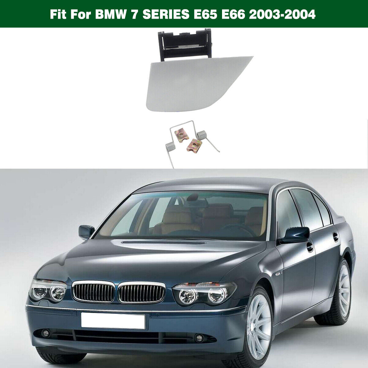 Left Headlight Washer Jet Nozzle Cover Cap Fit for BMW 7Series E65 E66 2003-2004 Q