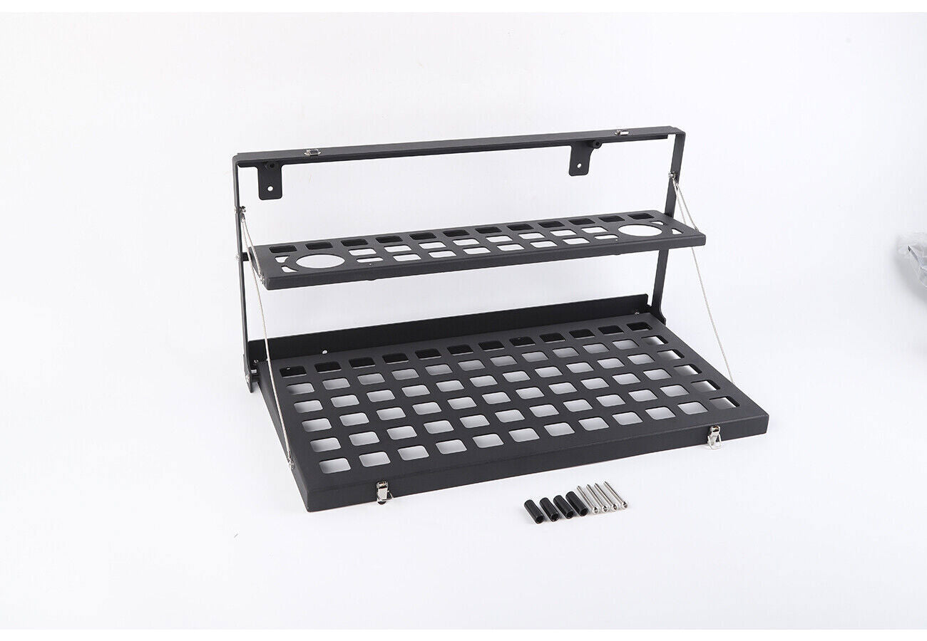 Fit for Jeep for Wrangler 2018-2023 Black Rear OFF Road Tailgate Storage Rack Kit n