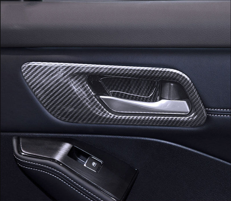Carbon Fiber Color Car Gear Shift Panel Cover Trim ABS For RAV4 2013-2015 v