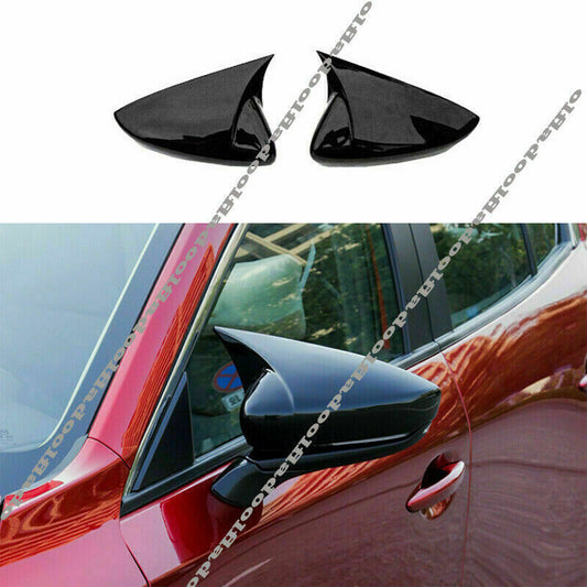 Horn Bright Black Outer Rear View Side Mirror Trim Cover for Mazda CX-30 2020-22