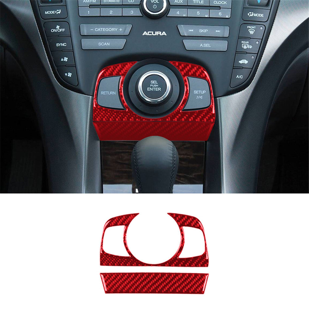 for ACURA TL 2009-2014 Red Carbon Fiber Interior Joystick Accent Trim Cover