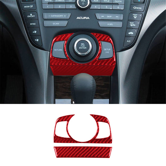 for ACURA TL 2009-2014 Red Carbon Fiber Interior Joystick Accent Trim Cover