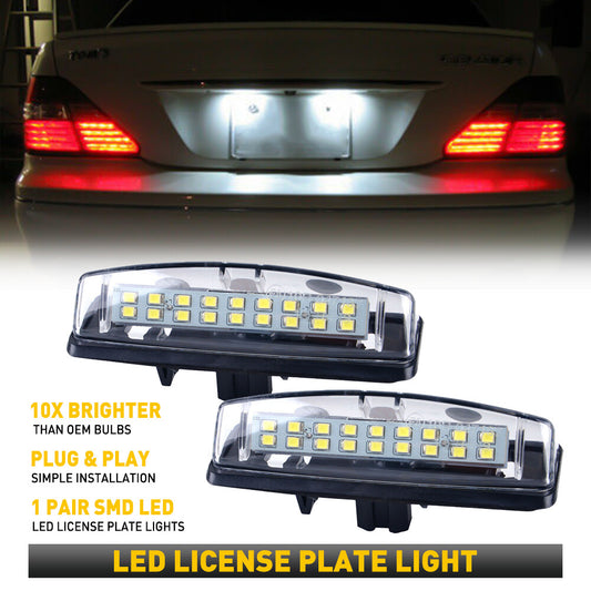 2X for Toyota for Camry for Sienna Yaris 6000K White LED License Plate Tags Light Lamp Q