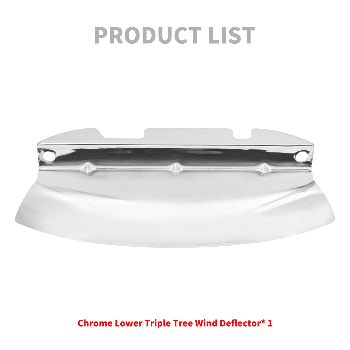 Chrome Lower Triple Tree Wind Deflector for Harley Electra Road Glide 2014-2023
