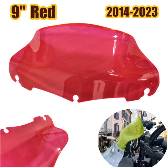 Red 9-inch windshield, suitable for Harley Limited Edition FLHTK 2014-2023. n