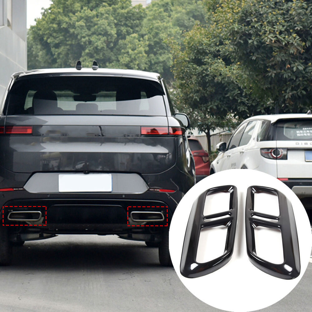 Black Steel Exhaust Pipe Tail Throat Cover Trim For LR for Range Rover Sport 2023+ B n