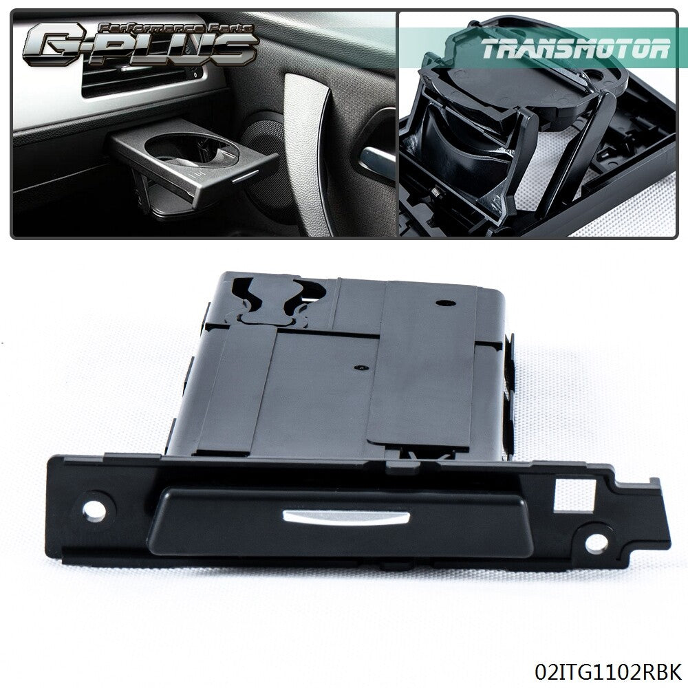 Suitable for BMW E90, E91, E92, E93, right passenger side retractable cup holder, black. Q