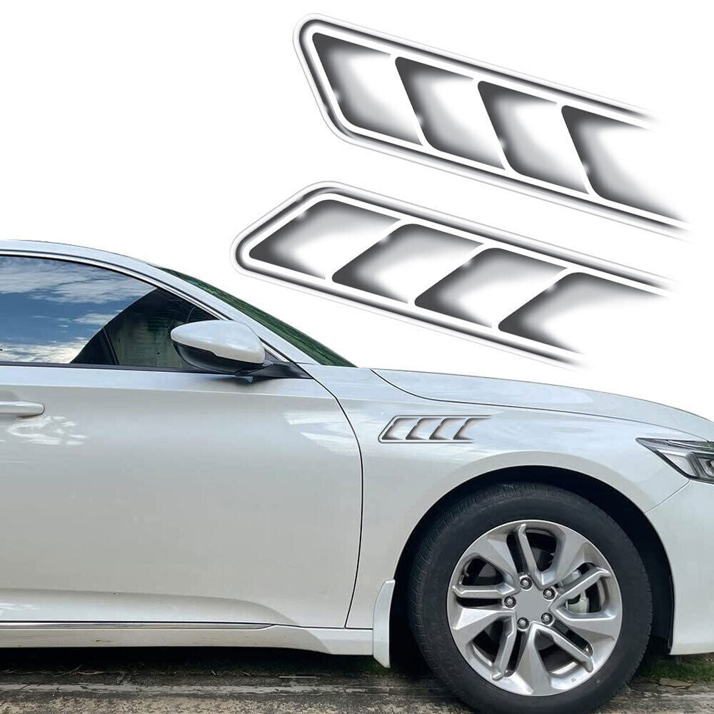 2x Car Sticker Car Air Flow Fender Side Vent Decal Decor Universal Accessories