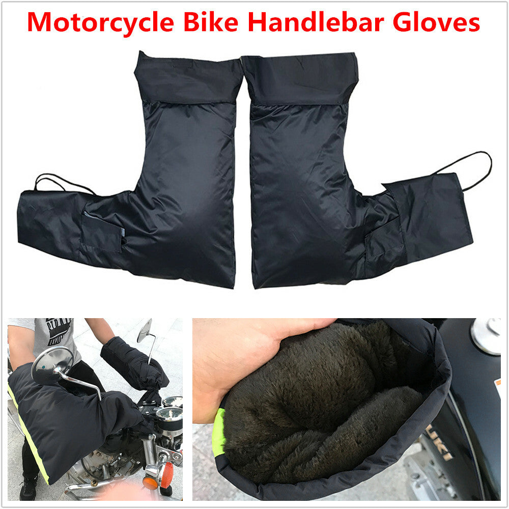 2-Pack Motorcycle and Bicycle Handlebar Gloves/Glove Covers - Winter Warm Gloves n