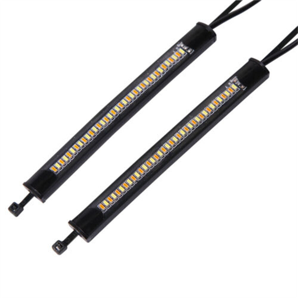 Motorcycle Flowing Fork Amber LED Turn Signal Strip Light for Harley Davidson Q