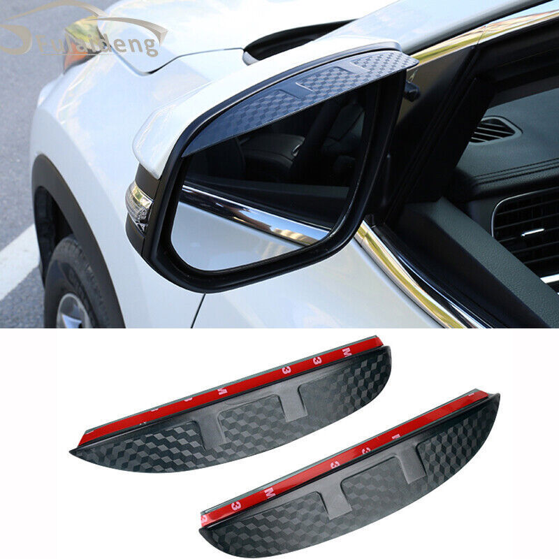 for Toyota Highlander 2014-2019 Carbon Fiber Rearview Mirror Rain Eyebrow Trim