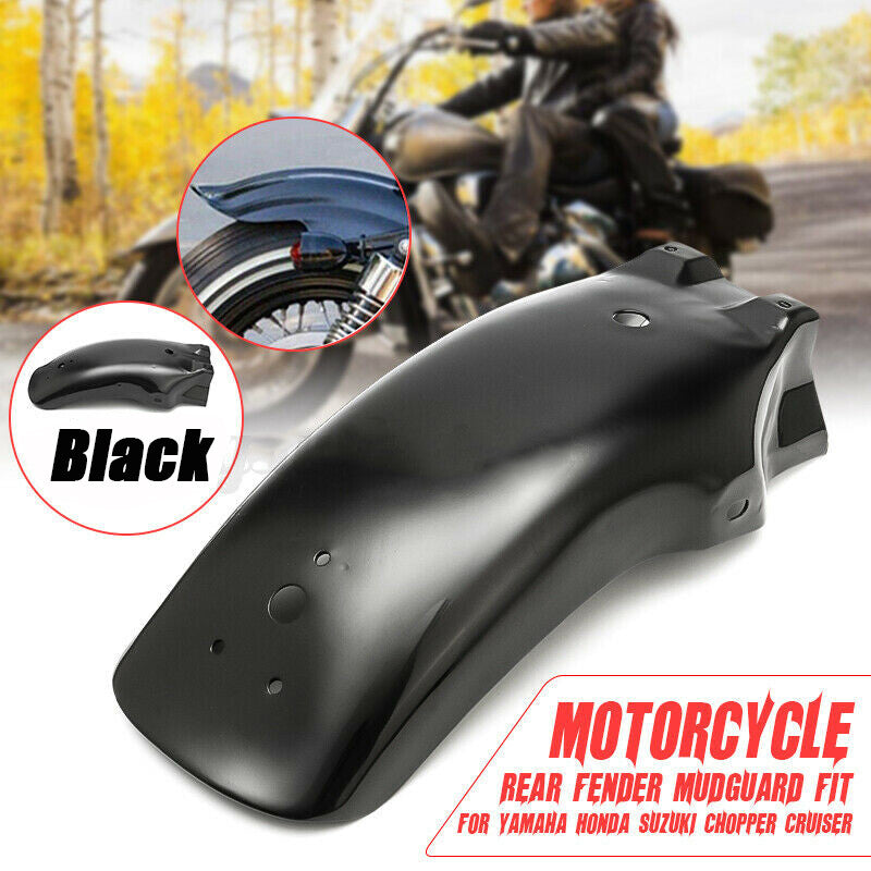 Motorcycle rear metal black fender fender suitable for Cruiser Chopper Cafe Racer for Honda