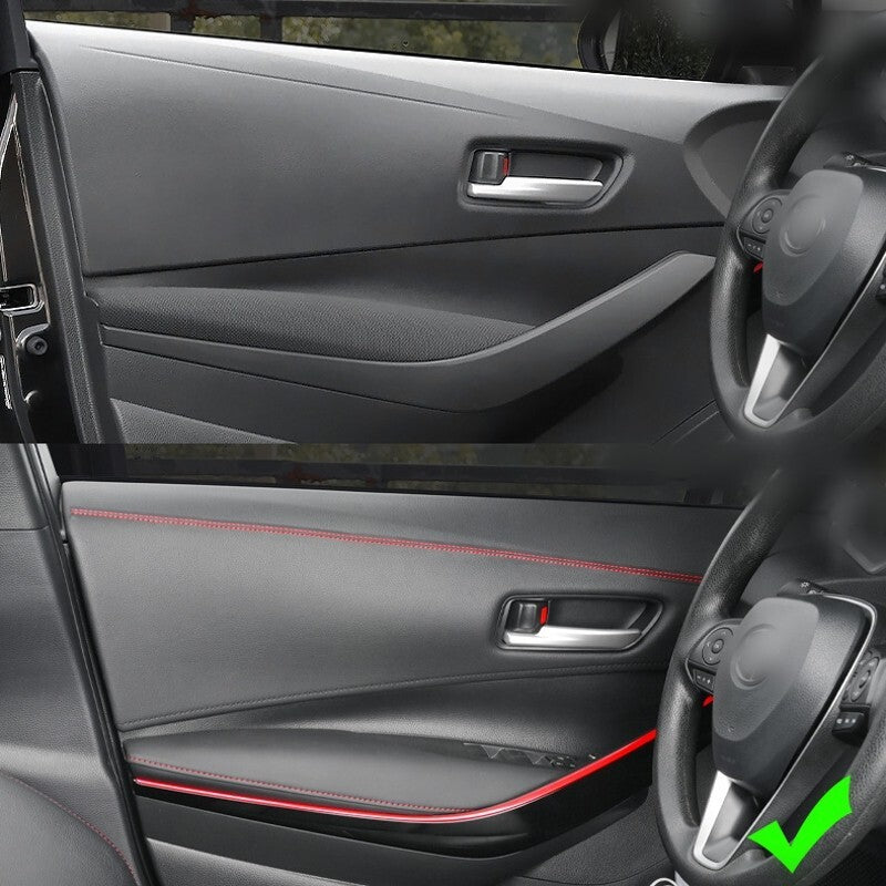 Leather trim strips, woven strips, self-adhesive molding trim for car dashboards, 8M- n