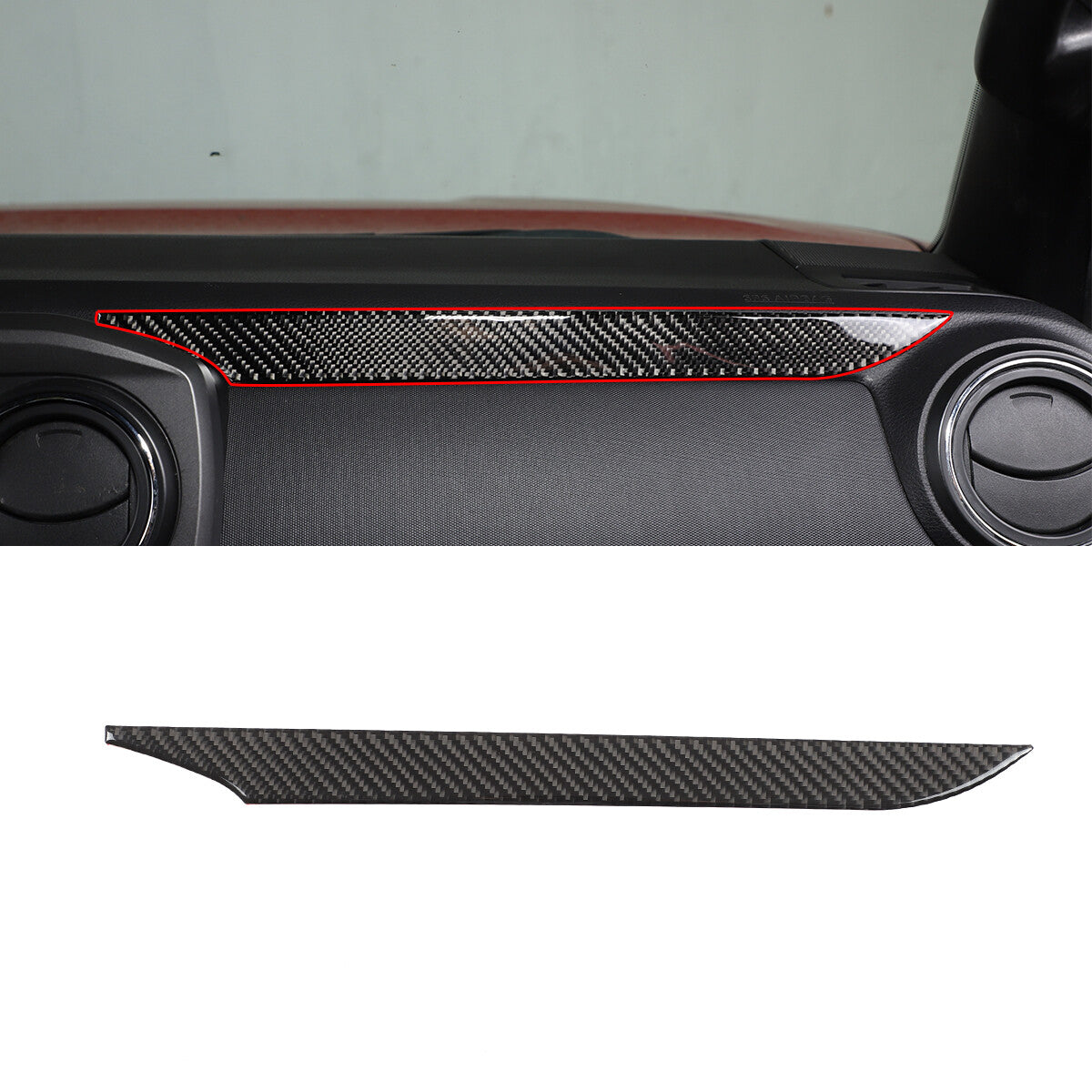 carbon fiber dashboard center passenger side trim cover for Tacoma 15-20- n