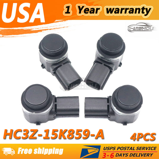 4PCS HC3T-15K859-EA for Ford Rear PDC Parking Aid Reverse Backup Bumper Sensor