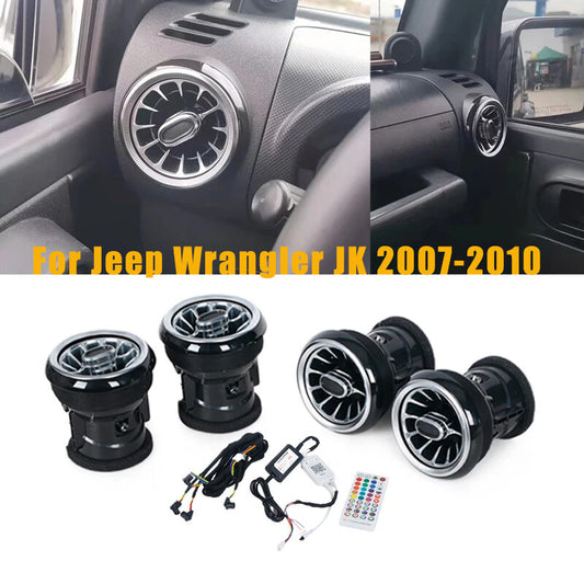 1Set Front Air Vent Inlet Ambient Lamp LED for Jeep for Wrangler JK 2007-2010 v